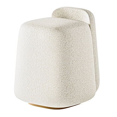 Sagamo Premium Fabric Pouf 3D model image 1 