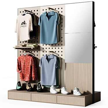 Sportswear Retail Display Stand 3D model image 1 