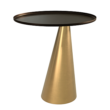 Oval Metal Coffee Table 3D model image 1 