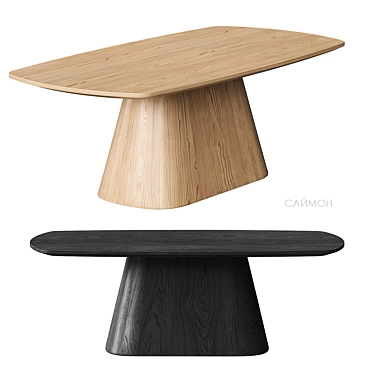 Simon Coffee Table Black Wood 3D model image 1 