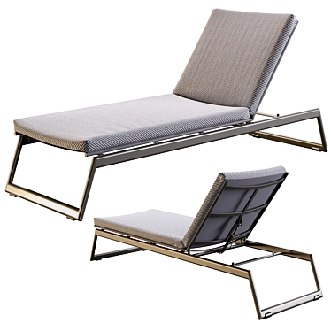 Elegant Yoko Sun Lounger Relaxation 3D model image 1 