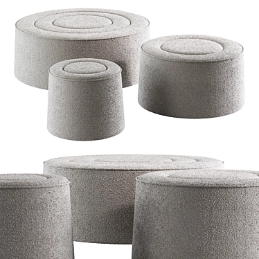 WOUD PRALINE Poufs Collection 3D model image 1 