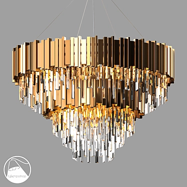 Crystal Chandelier Collection in Various Sizes 3D model image 1 