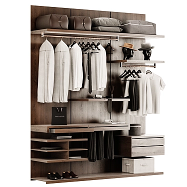 Modern Wardrobe Closet Solution 3D model image 1 