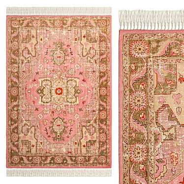 Elegant Vintage Cotton Rug La Redoute 3D model image 1 