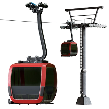 Mountain Cable Car Ride 3D model image 1 