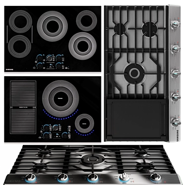 Smart Cooking Collection: Samsung Cooktops 3D model image 1 