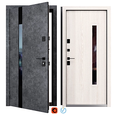 Bulat Metal Entry Door 705 3D model image 1 