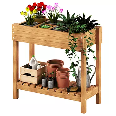 Urban Garden Plant Stand 3D model image 1 