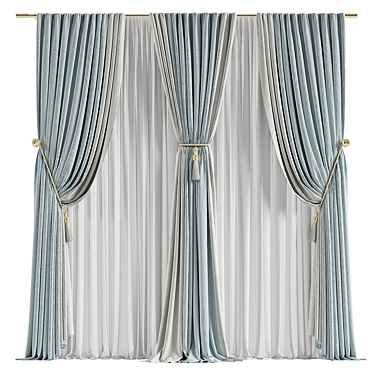 Refined Curtain #017 3D model image 1 