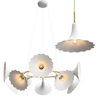 Petalii LED Chandelier Collection by Nuura 3D model image 1 