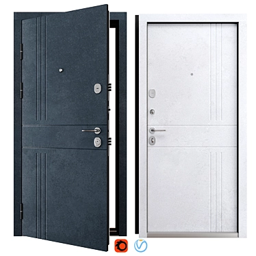 Bulat Metal Entry Door B610 3D model image 1 