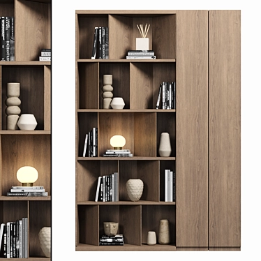 Configurable Modular Bookcase Storage 3D model image 1 