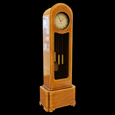 Title: Retro Table Clock PBR Texture 3D model image 1 