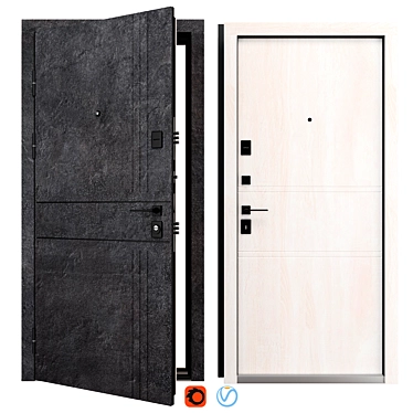 Securemme 539 Entry Metal Door 3D model image 1 