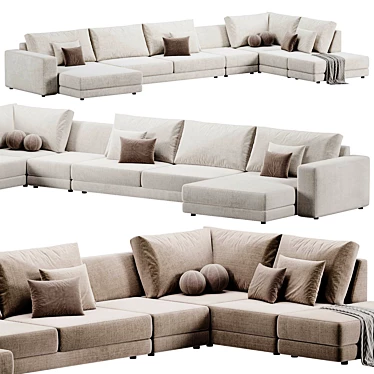 Monza 2015 Sofa by Dome Deco 3D model image 1 