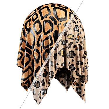 Animal Skin Pattern Fabric Set 3D model image 1 