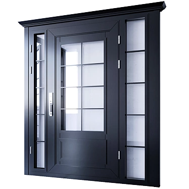 Modern Entrance Door Model 3D model image 1 