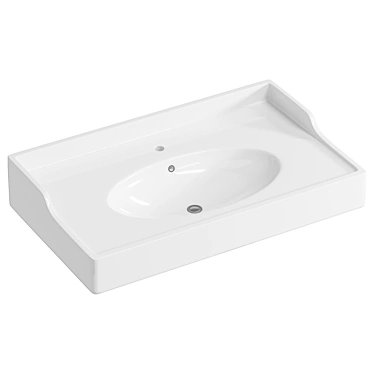 Modern White Bathroom Sink IKEA 3D model image 1 