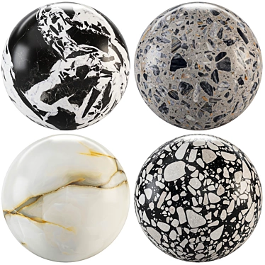 Glossy Marble Textures Collection 3D model image 1 