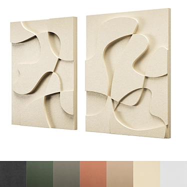 Venice Plaster Wall Art Set 3D model image 1 