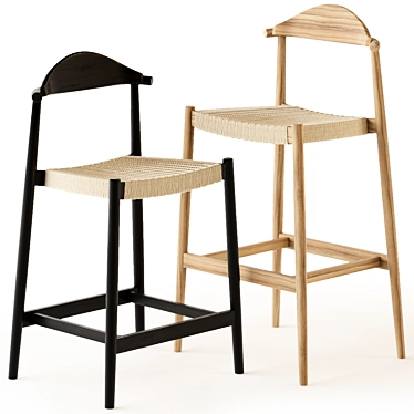 Spanish-Made Kave Home Nina Stools 3D model image 1 