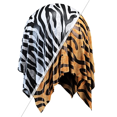 Animal Skin Fabric Material Set 3D model image 1 