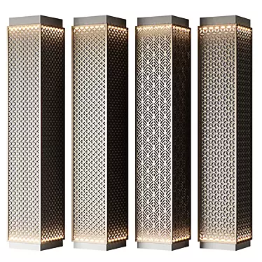 Adjustable Pattern Metal Columns 3D model image 1 