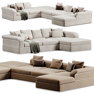 Italian Corner Sofa Dandy Sectional 3D model image 1 