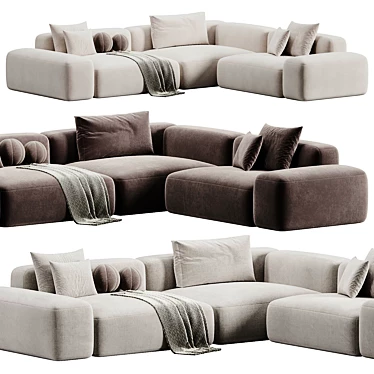 Modular Corner Fabric Sofa_Lapalma 3D model image 1 