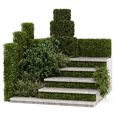 Landscaping Stairs Set 3D Model 3D model image 1 