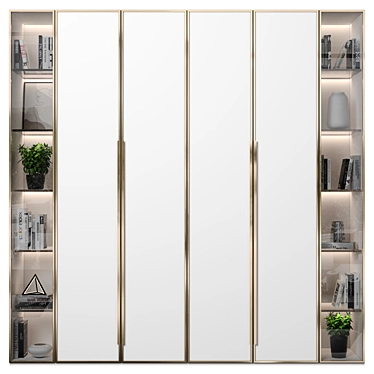 Modular Wardrobe Furniture 3D Model 3D model image 1 