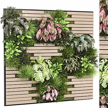   Indoor Living Wall Vertical Garden 3D model image 1 