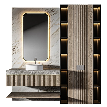 Luxury Bathroom 3D Model Set 3D model image 1 