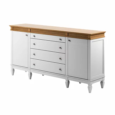 Elegant and Functional Pine Dresser 3D model image 1 