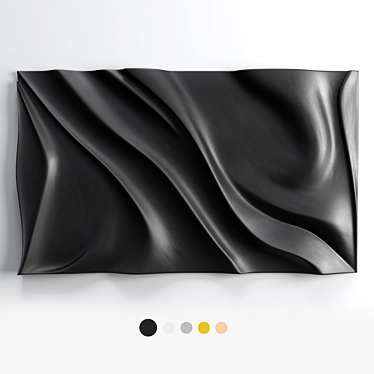 Sleek Wave Design Wall Art 3D model image 1 