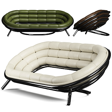 Modern Designer Riluc Sofa Suite 3D model image 1 