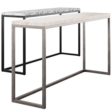 Elegant Arielle Console Table, Argento 3D model image 1 