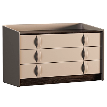 Elegant Flou Dresser in Ebony 3D model image 1 