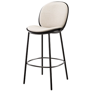 Bellini Bar Stool: Comfortable Elegance 3D model image 1 