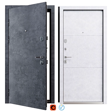 Montana Metal Entry Door (VellDoris) 3D model image 1 