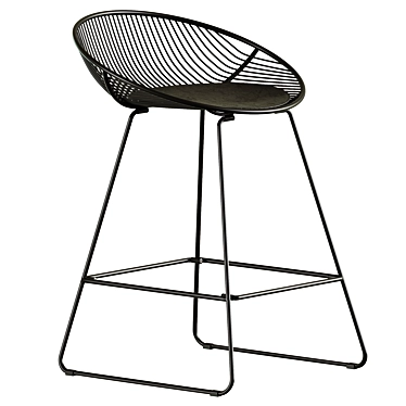 UFO Semi-Bar Chair Black 3D model image 1 