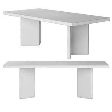 Curran Dining Table Set 3D model image 1 