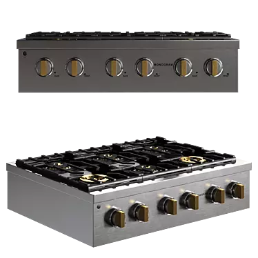 Monogram Professional Gas Rangetop - 6 Burners 3D model image 1 