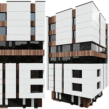 Customizable Multi-Floor Building - 3D Model 3D model image 1 