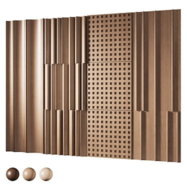 Wooden Decorative Panels | Smoothing Patterns 3D model image 1 