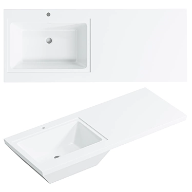 Sanstar Dallas Sink White 120L 3D model image 1 