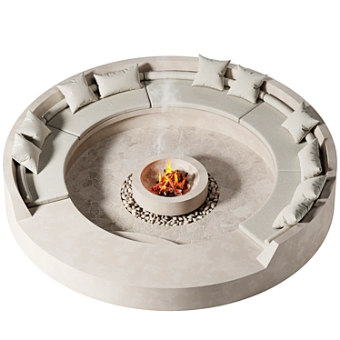 Outdoor Firepit Retreat 3D model image 1 