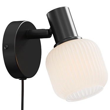  Modern Black Mini Wall Sconce 3D model image 1 