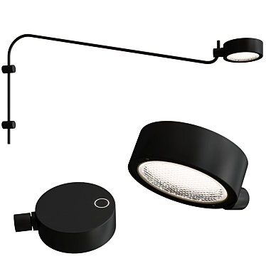 Modern Adjustable LED Wall Lamp 3D model image 1 